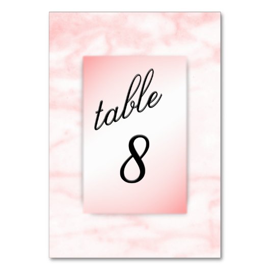 Numéro De Table Table numéro en marbre rose (Par défaut)