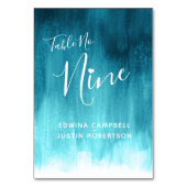 Numéro De Table Table numéro neuf en art moderne abstrait sarcelle (Dos)