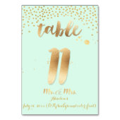 Numéro De Table Table PixDezines 11/pailletés or/couleur DIY/menth (Par défaut)