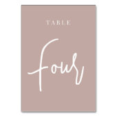 Numéro De Table Table rose taupe écrit à la main quatre (Par défaut)