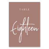 Numéro De Table Table scénarisée main en terre cuite DIX-HUIT (Par défaut)