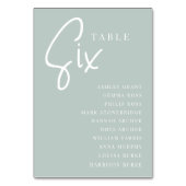 Numéro De Table Table six manuscrit + Noms des invités (Par défaut)