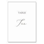 Numéro De Table Tableau 10 Nombre de tableau de la calligraphie de (Dos)