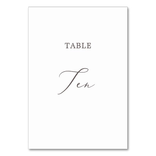 Numéro De Table Tableau 10 Nombre de tableau de la calligraphie de (Par défaut)