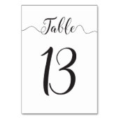 Numéro De Table Tableau 13 Numéro du tableau Mariage (Dos)