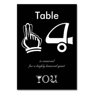 Numéro De Table Tableau 14 réservé à un invité très honoré, vous