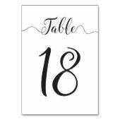 Numéro De Table Tableau 18 Numéros du tableau des Mariages (Dos)