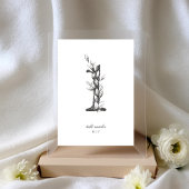 Numéro De Table Tableau 1 Beau Mariage floral à feuilles croisées