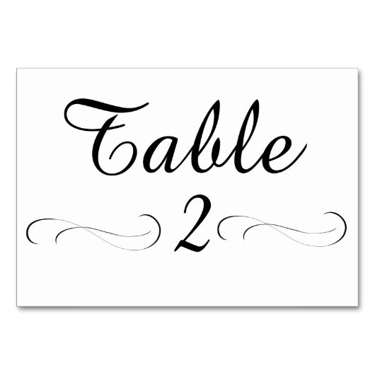 Numéro De Table Tableau 2 (Dos)