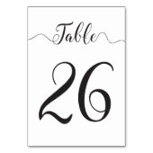 Numéro De Table Tableau 26 (Dos)