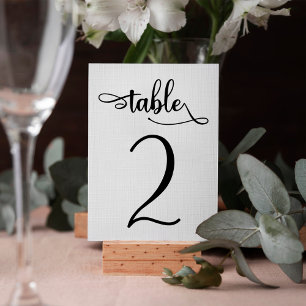 Numéro De Table Tableau 3.5x5 noir minimaliste Tableau 2
