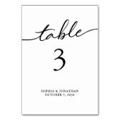 Numéro De Table Tableau 3 Calligraphie noire Mariage personnalisé (Par défaut)