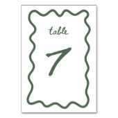 Numéro De Table Tableau 7 (Dos)