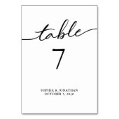 Numéro De Table Tableau 7 Calligraphie noire Mariage personnalisé (Par défaut)