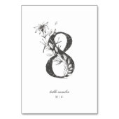 Numéro De Table Tableau 8 Beau Mariage floral à feuilles croisées (Par défaut)