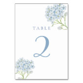 Numéro De Table tableau aquarelle hydrangea bleu 2 (Dos)