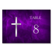 Numéro De Table Tableau croisé chrétien en argent violet (Devant)