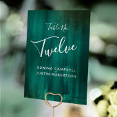 Numéro De Table Tableau d'art moderne abstrait vert numéro écrit