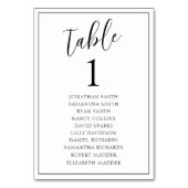 Numéro De Table Tableau de calligraphie moderne pour mariage (Dos)