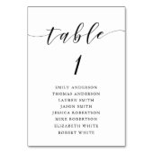 Numéro De Table Tableau de Mariage à Calligraphie Moderne (Dos)