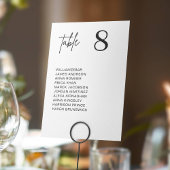 Numéro De Table Tableau de numérotation de table de mariage minima