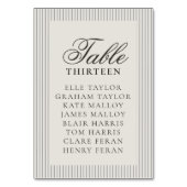 Numéro De Table Tableau de placement de mariage à rayures mauves O (Par défaut)
