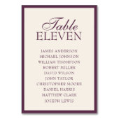 Numéro De Table Tableau de placement de mariage Deep Plum Old Mone (Par défaut)