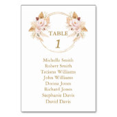 Numéro De Table Tableau de placement de mariage en herbe de Pampas (Dos)