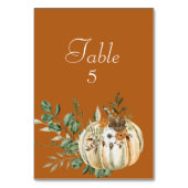 Numéro De Table Tableau de siège Automne Rustique Brown Floral Cit (Par défaut)