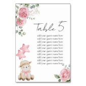 Numéro De Table Tableau de siège Petit Agneau rose rose doux vert (Par défaut)