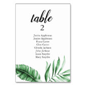 Numéro De Table Tableau de sièges à la verdure tropicale Palmier  (Par défaut)
