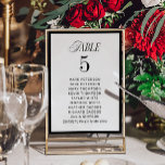 Numéro De Table Tableau de sièges Mariage noir et blanc classique<br><div class="desc">Tableau des sièges de Mariage noir et blanc Numéro du tableau</div>