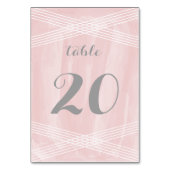 Numéro De Table Tableau Décor Aquarelle Rose (Dos)