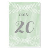 Numéro De Table Tableau Décor Aquarelle Verte (Dos)