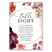 Numéro De Table Tableau des numéros de mariage (Par défaut)