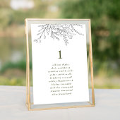 Numéro De Table Tableau des sièges du Mariage de bouquet débordant