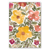 Numéro De Table Tableau en fleurs botaniques (Dos)