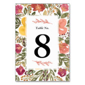 Numéro De Table Tableau en fleurs botaniques (Par défaut)