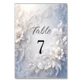 Numéro De Table Tableau Floral Blanc Numéro (Dos)