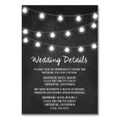 Numéro De Table Tableau + Lumières Mariage Réception Insertion Car (Par défaut)