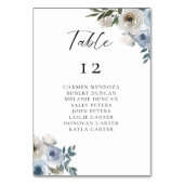 Numéro De Table Tableau Mariage bleu Dusty (Par défaut)