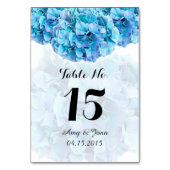 Numéro De Table Tableau mariage bleu hydrangea nombres hydrangea3 (Dos)