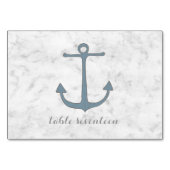 Numéro De Table Tableau Mariage d'Ancres bleu rustique (Dos)