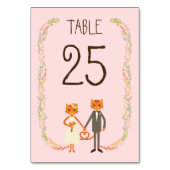Numéro De Table Tableau Mariage des chats de forêt lunaire (Dos)