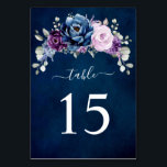 Numéro De Table Tableau Mariage des fleurs de lilac de la marine b<br><div class="desc">Elégant bleu roux lavande lilas bleu violet thème fleuri mariage numéro de table avec élégant bouquet de bleu poussiéreux, marine, violet, couleur lilas bourgeons de fleurs roses et sauge vert eucalyptus feuilles. Veuillez me contacter pour toute aide sur la personnalisation ou si vous avez besoin d'un autre produit avec ce...</div>