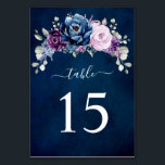 Numéro De Table Tableau Mariage des fleurs de lilac de la marine b<br><div class="desc">Elégant bleu roux lavande lilas bleu violet thème fleuri mariage numéro de table avec élégant bouquet de bleu poussiéreux, marine, violet, couleur lilas bourgeons de fleurs roses et sauge vert eucalyptus feuilles. Veuillez me contacter pour toute aide sur la personnalisation ou si vous avez besoin d'un autre produit avec ce...</div>