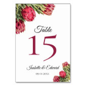 Numéro De Table Tableau Mariage floral rose rose moderne (Par défaut)