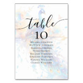 Numéro De Table Tableau Mariage Peacock Sièges (Dos)