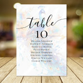 Numéro De Table Tableau Mariage Peacock Sièges