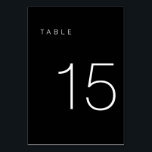 Numéro De Table Tableau minimaliste moderne noir et blanc Numéro 1<br><div class="desc">Ce numéro de table minimaliste moderne est parfait pour les numéros de table mariages ou n'importe quel numéro de table de fête! Entièrement personnalisable !</div>